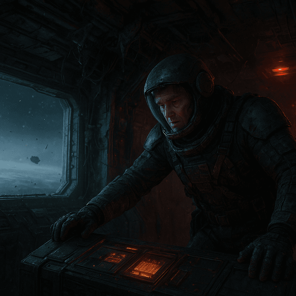 A failing orbital relay and distant stars.