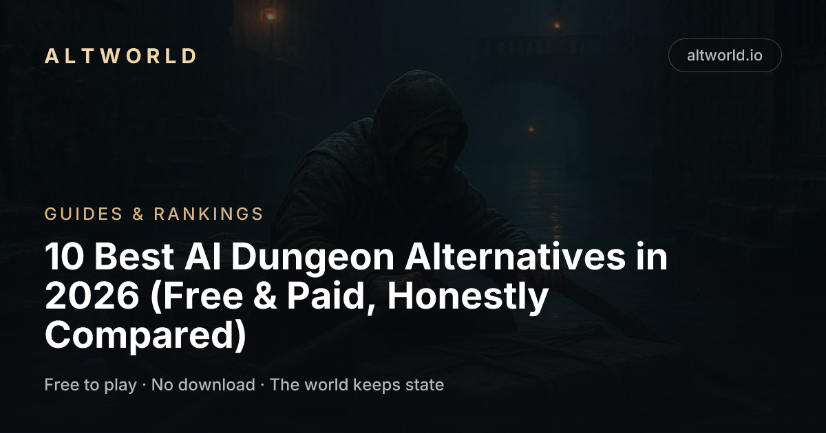 10 Best AI Dungeon Alternatives in 2026 (Free & Paid) | Altworld